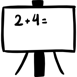 Whiteboard hand drawn teaching tool icon