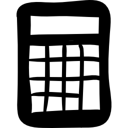 Calculator hand drawn tool icon