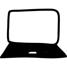 handgezeichnetes werkzeug des laptops icon