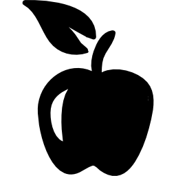 jabłko ręcznie rysowane owoce ikona