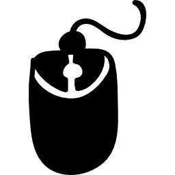 Mouse filled hand drawn tool icon