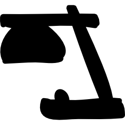 lámpara silueta icono