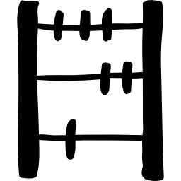 Abacus hand drawn tool icon