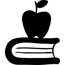jabłko na książce ikona