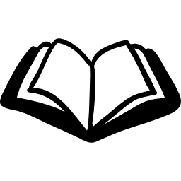 Book hand drawn opened tool icon