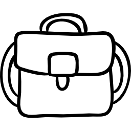 Bag hand drawn outline icon