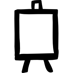 whiteboard educatieve handgetekende tool icoon