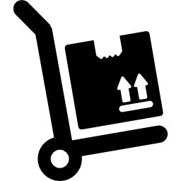 Box package on a cart icon