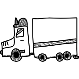 trasporto su camion icona