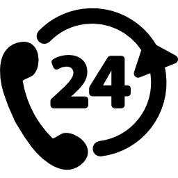 serviço de telefone 24 horas Ícone