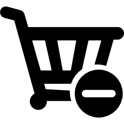 eliminar herramienta comercial de cesta de la compra icono