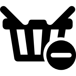 eliminar cesta de la compra icono
