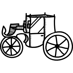 Vintage carriage icon