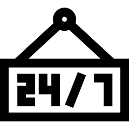 Date numbers on rectangular hanging commercial signal icon