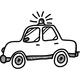 Автомобиль с сигнальной лампой на нем иконка