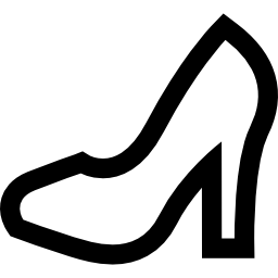 Female shoe outline icon