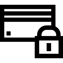 Locked credit card icon
