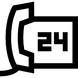 24 hours calls service icon