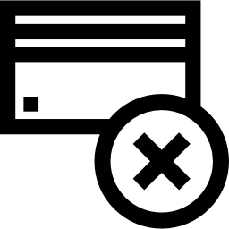 Delete credit card commercial button icon