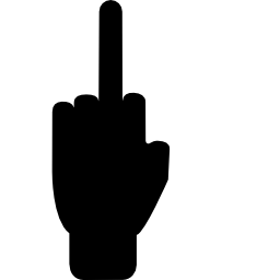 Middle finger gesture icon