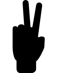 Two counting with fingers icon