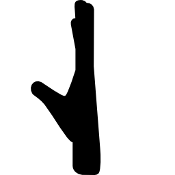 vista lateral de la mano icono