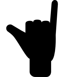 twee vingers overhandigen mudra icoon