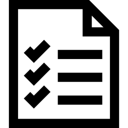 Verified commercial list icon