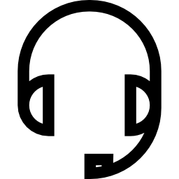 auriculares para servicio de llamadas icono