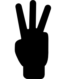 Counting to three with fingers icon