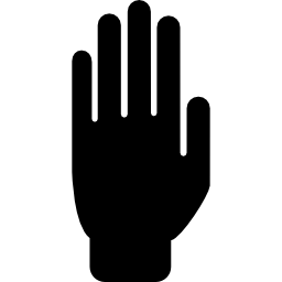 Stop hand silhouette icon