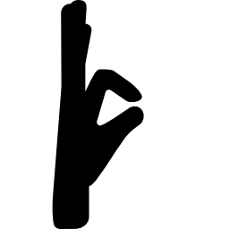 vista lateral dos dedos da mão Ícone
