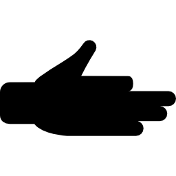 silueta de postura de mano icono