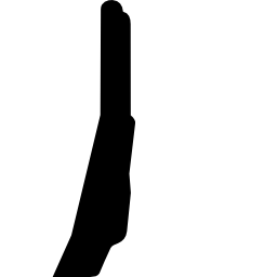 vista laterale della sagoma della mano icona