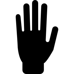 arresti la siluetta della mano estesa icona