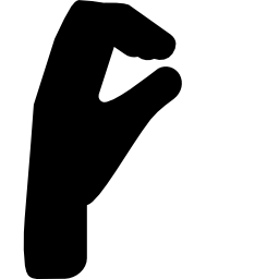 postura della mano flessa icona
