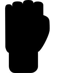 siluetta del pugno icona
