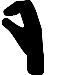 silueta de postura de dedos de mano icono