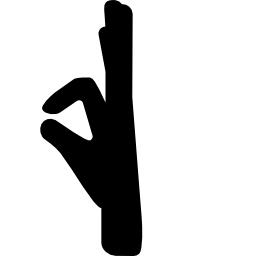 Hand fingers posture from side view icon