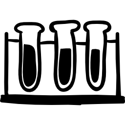 Test tubes hand drawn tools icon