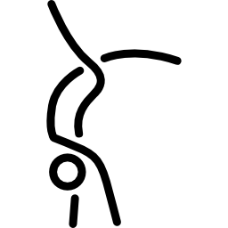 Sport posture of a stick man icon