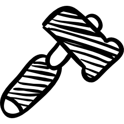 hammer handgezeichnetes bauwerkzeug icon