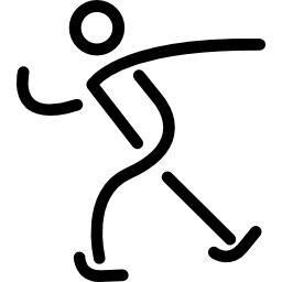 Walking stick man icon