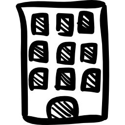 Building hand drawn tower icon