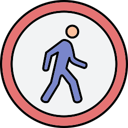 Pedestrian crossing icon