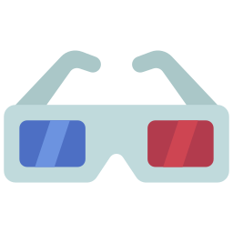 occhiali 3d icona