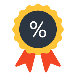 insignia de descuento icono