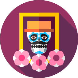 calavera mexicana icono