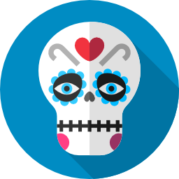 calavera mexicana icono