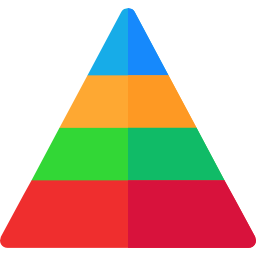 grafico a piramide icona